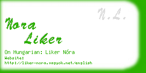 nora liker business card